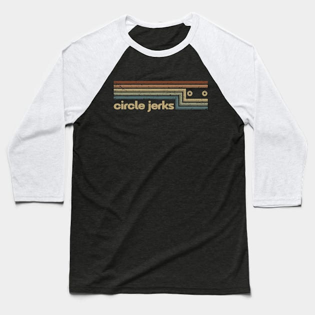 Circle Jerks Cassette Stripes Baseball T-Shirt by casetifymask